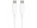 PremiumCord silikonový USB-C 60W, bílý, 1.5m