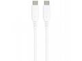 PremiumCord silikonový USB-C 60W, bílý, 1.5m