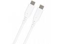 PremiumCord silikonový USB-C 60W, bílý, 1.5m
