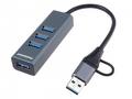 PremiumCord Hub 5G SuperSpeed, USB-C a USB-A na 4x