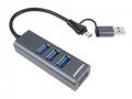 PremiumCord Hub 5G SuperSpeed, USB-C a USB-A na 4x