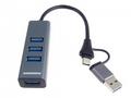 PremiumCord Hub 5G SuperSpeed, USB-C a USB-A na 4x