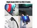 PremiumCord USB C-USB A, zahnutý, černý, 50 cm