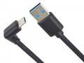 PremiumCord Kabel USB typ C, M zahnutý konektor 90
