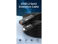 PremiumCord USB-A repeater + kabel USB-C, 10m