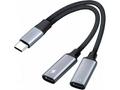 PremiumCord USB-C redukce 2-in-1 pro audio sluchát