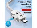 PremiumCord USB-C kabel s tlačítkem pro odpojení U