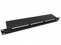 Solarix Patch panel 24 x RJ45 CAT5E STP černý 1U S