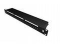 Solarix Patch panel 24 x RJ45 CAT5E STP černý 1U S