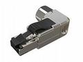Konektor MPTL 90° RJ45 CAT6A STP samořezný SXRJ45-