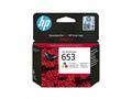 HP Ink Advantage Cartridge 653, Tri-color, 200 str