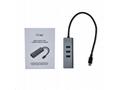 i-tec USB-C Metal 3-portovy HUB s Gigabit Ethernet