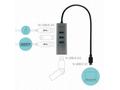 i-tec USB HUB 3.1 Type C METAL, 4 porty, USB 3.0, 