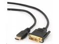 GEMBIRD Kabel HDMI-DVI 1,8m, 1.3, M, M stíněný, zl