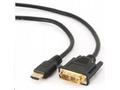GEMBIRD Kabel HDMI-DVI 3m, M, M stíněný, zlacené k