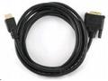 Kabel HDMI-DVI 3m, M, M stín.,zlacené kontakty 1.3