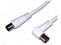 PremiumCord TV kabel M, F 90°, 2m