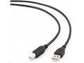 GEMBIRD kabel USB A-B 3m 2.0 HQ Black, zlacené kon