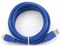 Kabel USB A-B micro 1,8m 3.0, modrý