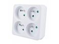 Solight rozbočka, 4 x 10A, dětská pojistka, bílá