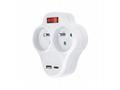 Solight rozbočka s USB A+C rychlonabíječkou 20W PD