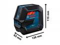 Bosch GLL 2-15 G čárový laser, pracovní dosah až 1