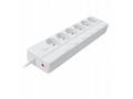 Solight 6z prodlužovací přívod, 3m, 3 x 1mm2, bílý