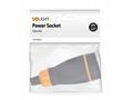 Solight zásuvka do vlhka, přímá, IP40, černá-oranž