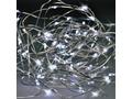 Solight vánoční řetěz stříbrný, 50x mini LED, 5m, 