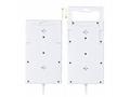 Solight přepěťová ochrana, 8z, USB A+C, 2m, bílá