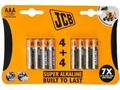 JCB SUPER alkalická baterie LR03, blistr 8 ks