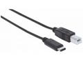 MANHATTAN kabel Hi-Speed USB-C, C Male, B Male, 2m