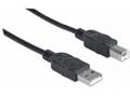 MANHATTAN Kabel USB 2.0 A-B propojovací 1,8m, čern