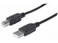 MANHATTAN Kabel USB 2.0 A-B propojovací 3m, černý