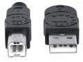 MANHATTAN Kabel USB 2.0 A-B propojovací 3m, černý