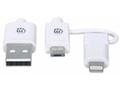 MANHATTAN i-Lynk Charge, Sync Cable, USB A to micr