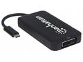 MANHATTAN Dokovací stanice USB-C 4v1, 1xDP, 1xHDMI