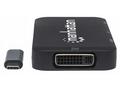 MANHATTAN Dokovací stanice USB-C 4v1, 1xDP, 1xHDMI