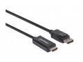 MANHATTAN Kabel DisplayPort na HDMI 1080p, 1.8m, č