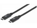 Manhattan USB-C kabel, USB 3.1 Gen 2, USB-C Male n