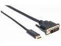 Manhattan kabel USB-C na DVI, 2m, černá