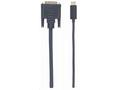 Manhattan kabel USB-C na DVI, 2m, černá