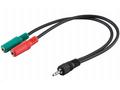 PREMIUMCORD Adaptér Jack 3,5mm 4pin - 2x stereo Ja