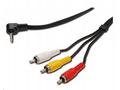 PremiumCord Video + Audio kabel, stereo 3.5mm 4 pi