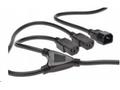 PremiumCord Kabel síťový 230V, Y-kabel prodlužovac