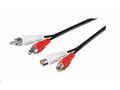 PremiumCord Kabel 2x Cinch-2x Cinch, M, F 2m