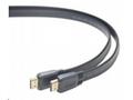 PremiumCord Kabel HDMI+Ethernet, zlac., plochý, 1m