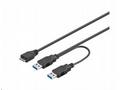 PremiumCord USB 3.0 napájecí Y kabel A, M + A, M -