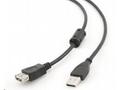Kabel USB A-A 4,5m 2.0 prodl. HQ s ferrit. jádrem