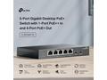 TP-Link TL-SG1005P-PD Switch 1x GLAN s PoE-in, 4x 